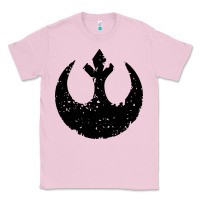 Bubblegum Pink distressed rebel alliance symbol Classic Tee - artisFamous