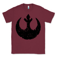 Burgundy distressed rebel alliance symbol Classic Tee - artisFamous