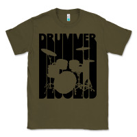 Army Green vintage retro drummer Classic Tee - artisFamous