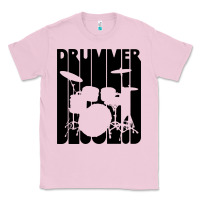 Bubblegum Pink vintage retro drummer Classic Tee - artisFamous