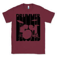 Burgundy vintage retro drummer Classic Tee - artisFamous