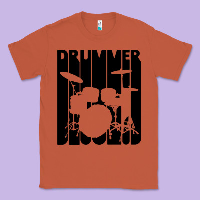 Vintage Retro Drummer Classic Tee Designed By Artisfamous