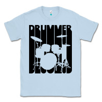 Dusty Blue vintage retro drummer Classic Tee - artisFamous