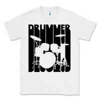 White vintage retro drummer Classic Tee - artisFamous
