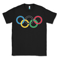 Black Olympic Rings Classic Tee - artisFamous