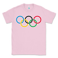Bubblegum Pink Olympic Rings Classic Tee - artisFamous