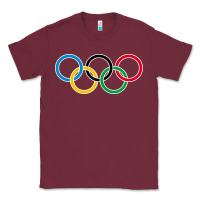 Burgundy Olympic Rings Classic Tee - artisFamous