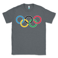 Charcoal Heather Olympic Rings Classic Tee - artisFamous