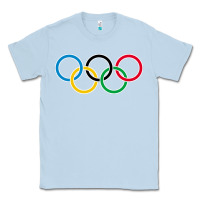 Dusty Blue Olympic Rings Classic Tee - artisFamous