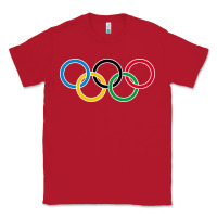 Red Olympic Rings Classic Tee - artisFamous