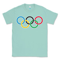 Seafoam Olympic Rings Classic Tee - artisFamous