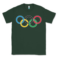 Sports Green Olympic Rings Classic Tee - artisFamous