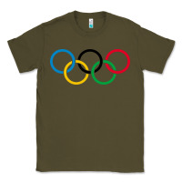 Army Green Olympic Rings Classic Tee - artisFamous