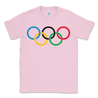 Bubblegum Pink Olympic Rings Classic Tee - artisFamous