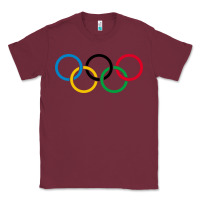 Burgundy Olympic Rings Classic Tee - artisFamous