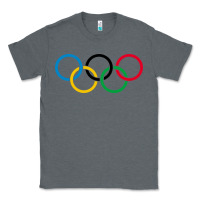 Charcoal Heather Olympic Rings Classic Tee - artisFamous
