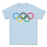Dusty Blue Olympic Rings Classic Tee - artisFamous
