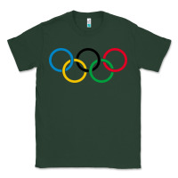 Sports Green Olympic Rings Classic Tee - artisFamous