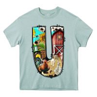 Arona farm life alphabet lowercase letters u Heavy Core Tee - BundleAndBundleShop