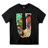 Black farm life alphabet lowercase letters u Heavy Core Tee - BundleAndBundleShop