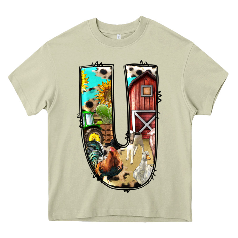 Farm Life Alphabet Lowercase Letters U Heavy Core Tee by BundleAndBundleShop | Teevron