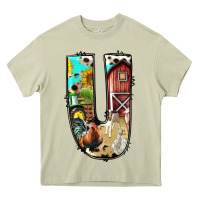 Mossy farm life alphabet lowercase letters u Heavy Core Tee - BundleAndBundleShop