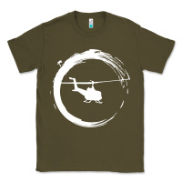 Army Green helicopter Classic Tee - artisFamous