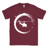 Burgundy helicopter Classic Tee - artisFamous
