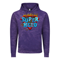 Cloud Purple my dad is my super hero Vintage Hoodie - AdoDesignShop
