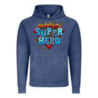 Vintage Denim my dad is my super hero Vintage Hoodie - AdoDesignShop