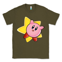 Army Green Kirby's Adventure Classic Tee - artisFamous