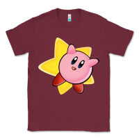 Burgundy Kirby's Adventure Classic Tee - artisFamous