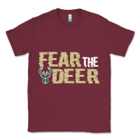 Burgundy fear the deer Classic Tee - artisFamous