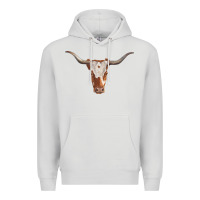 Dove Grey longhorn cow head Premium Hoodie - RanaPortraitStore