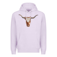 Lilac longhorn cow head Premium Hoodie - RanaPortraitStore
