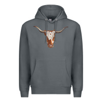 Rock longhorn cow head Premium Hoodie - RanaPortraitStore