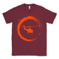 Burgundy helicopter Classic Tee - artisFamous