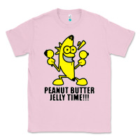 Bubblegum Pink peanut butter jelly time banana Classic Tee - artisFamous