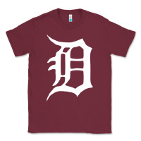 Burgundy detroit Classic Tee - artisFamous