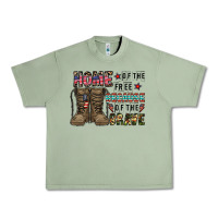 Oil Green home of the free beacause of the brave Urban Heavy Tee - CowhideDigitalArt