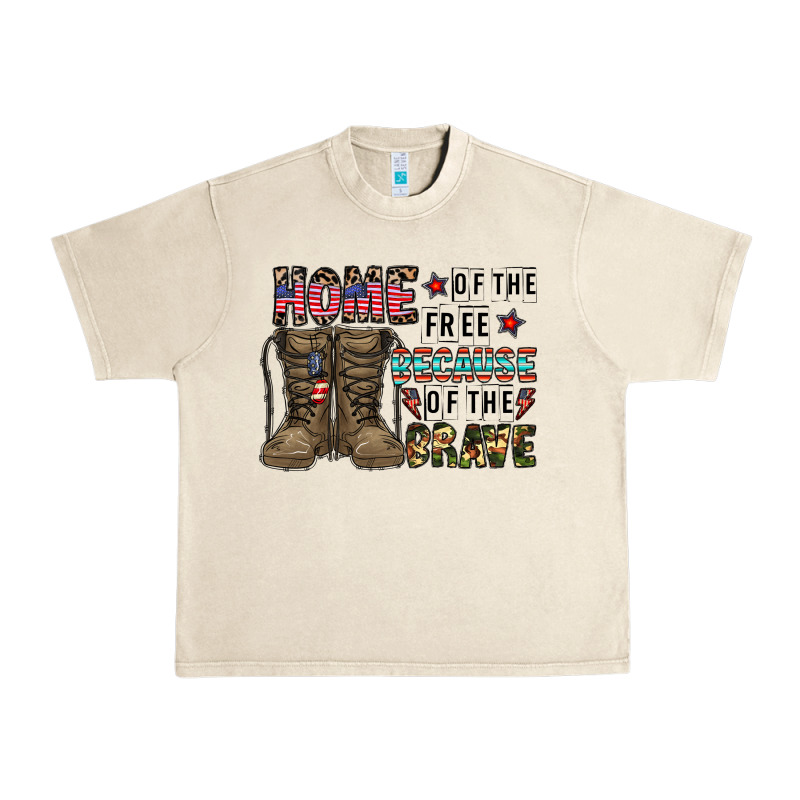 Home Of The Free Beacause Of The Brave Urban Heavy Tee by CowhideDigitalArt | Teevron