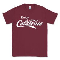 Burgundy enjoy california Classic Tee - artisFamous