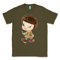 Army Green Little Yoshitomo Knives Classic Tee - artisFamous