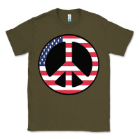 Army Green United states peace symbol Classic Tee - artisFamous