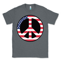 Charcoal Heather United states peace symbol Classic Tee - artisFamous