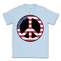 Dusty Blue United states peace symbol Classic Tee - artisFamous