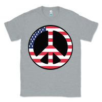 Heather Grey United states peace symbol Classic Tee - artisFamous