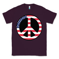 Plum United states peace symbol Classic Tee - artisFamous