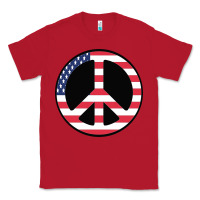 Red United states peace symbol Classic Tee - artisFamous