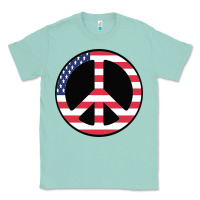 Seafoam United states peace symbol Classic Tee - artisFamous